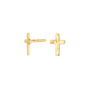 Nordahl Jewellery - CHARM52 Ohrringe mit Kreuz aus vergoldetem Stahl silber